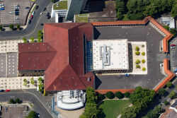 Kongress Palais Kassel, Stadthalle, Holger-Börner-Platz, Luftaufnahme
